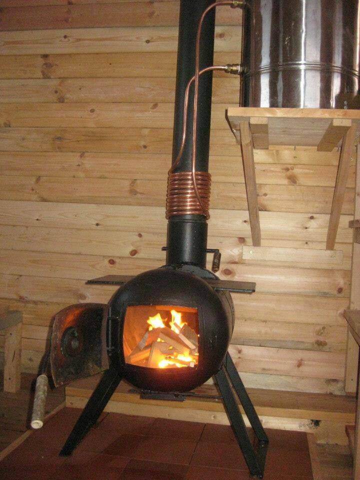 Печь из газового баллона своими руками