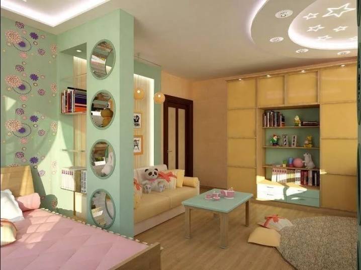 Гостиная-детская: в одной комнате с залом, фото мебели, дизайн и зонирование, комната теплая, как проект сделать