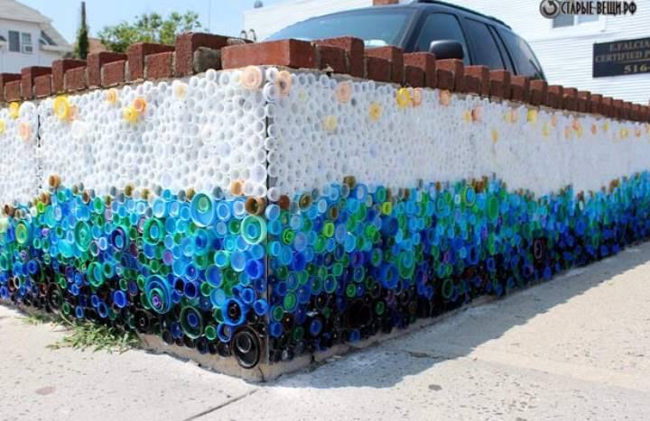 Мозаика из крышек от пластиковых бутылок: Поэтапное описание создания