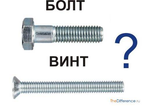 Отличие винта от болта в определении и назначении: общие признаки