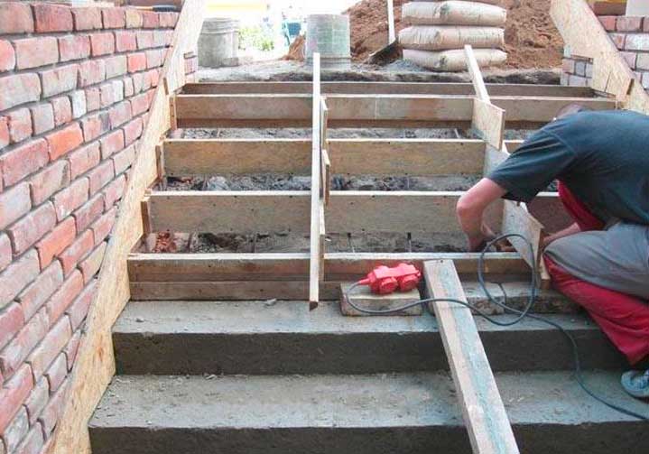 Как сделать ступеньки для крыльца - из бетона, дерева, металла, кирпича (+фото,чертежи) | стройсоветы