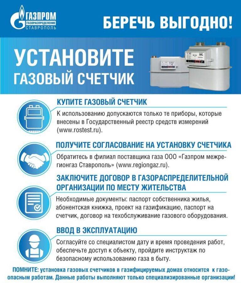 Замена газового счетчика в частном доме и квартире: порядок, правила и сроки