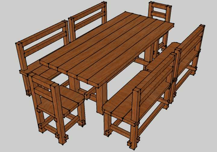  деревянный стол для беседки на дачу: материалы, конструкция .