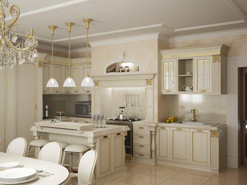 Кухня в стиле ампир: 100 лучших интерьеров на фото