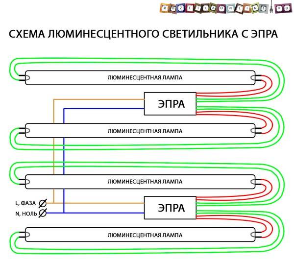 Схема подключения светодиодной лампы вместо люминесцентных - tokzamer.ru