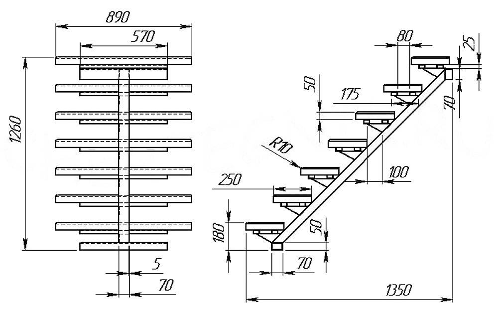 Металлическая лестница, сделанная по чертежам своими руками - особенности конструкции