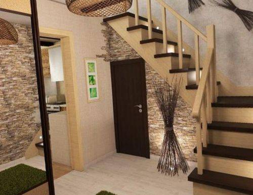 Дизайн прихожей с лестницей на второй этаж: фото и 4 основных стиля