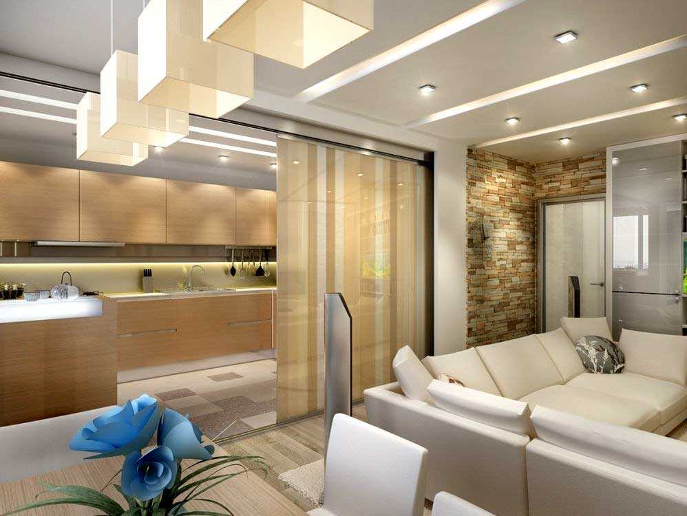 Современный дизайн и интерьер гостиной с кухней в современном стиле: советы, примеры дизайнов, фото