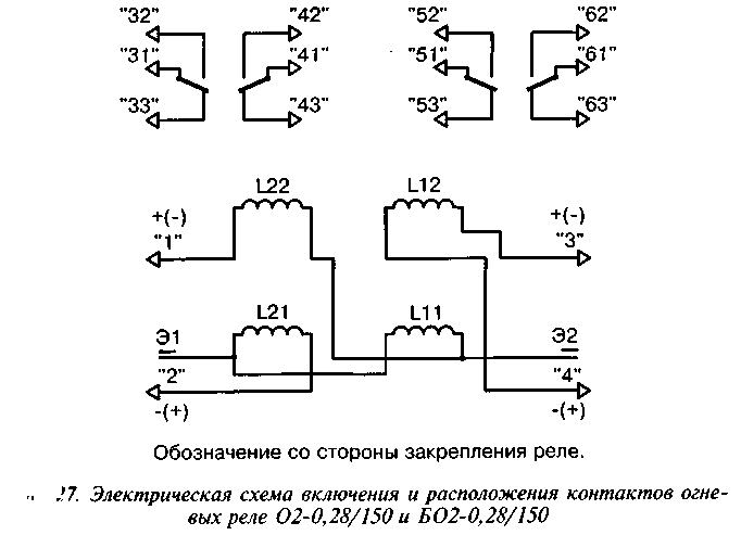 Условные графические и буквенные обозначения реле на электрических схемах
