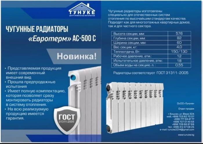 Точность превыше всего! правильный расчёт чугунных батарей на площадь помещения