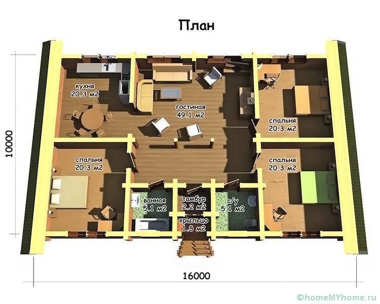 Топ 10 проектов одноэтажных домов из кирпича