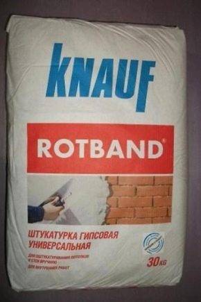 Ротбанд-гипсовая штукатурка от кнауф - характеристики, применение и расход