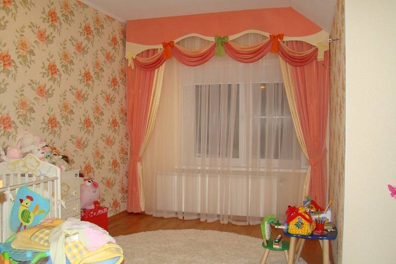 Шторы в детскую комнату для девочки, в том числе тюль, занавески и другие варианты + фото