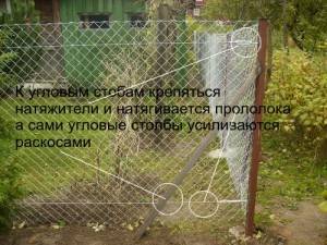 Установка забора из сетки-рабицы – все тонкости процесса