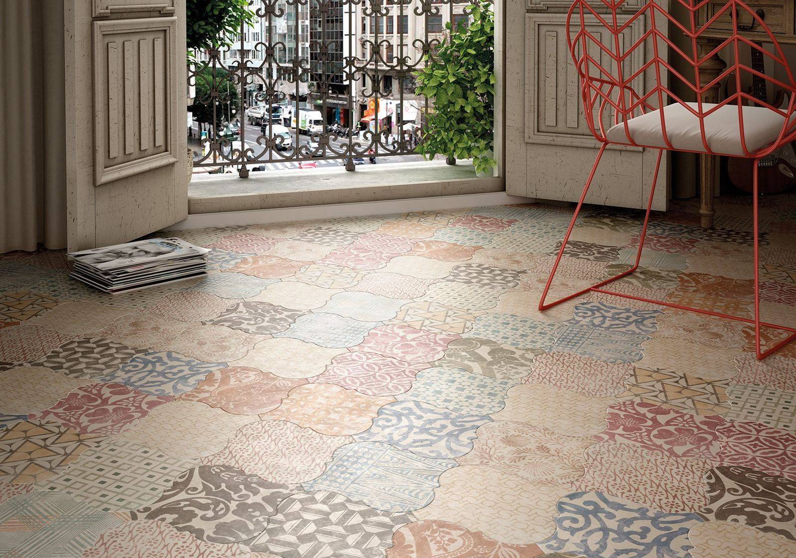 Напольная плитка в стиле «пэчворк»: модели покрытий на пол в интерьере из испании и россии