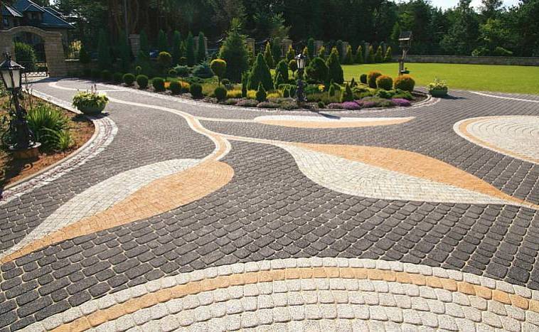 Варианты укладки тротуарной плитки: схемы и фото