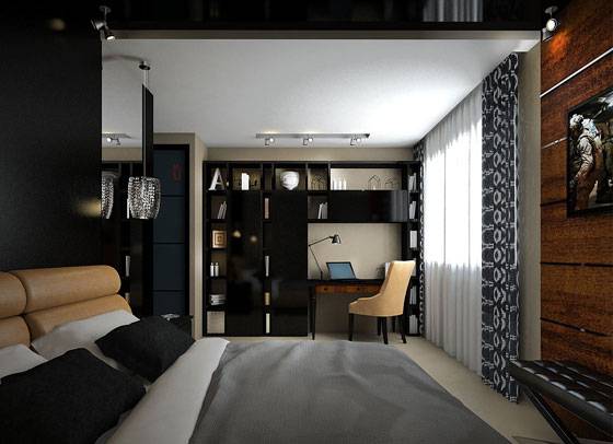 Каким должен быть дизайн спальни-кабинета