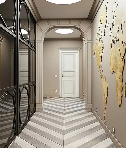 Дизайн узкого коридора в квартире: фото и 20 советов по оформлению