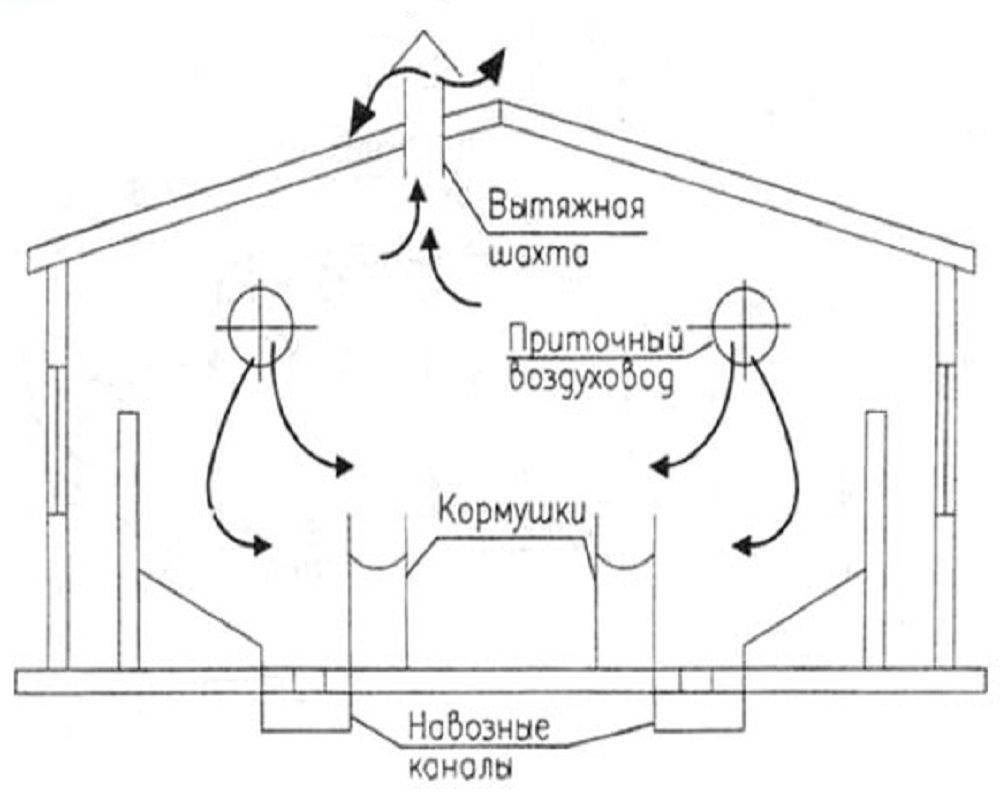 Вентиляция в сарае для животных — устройство и монтаж