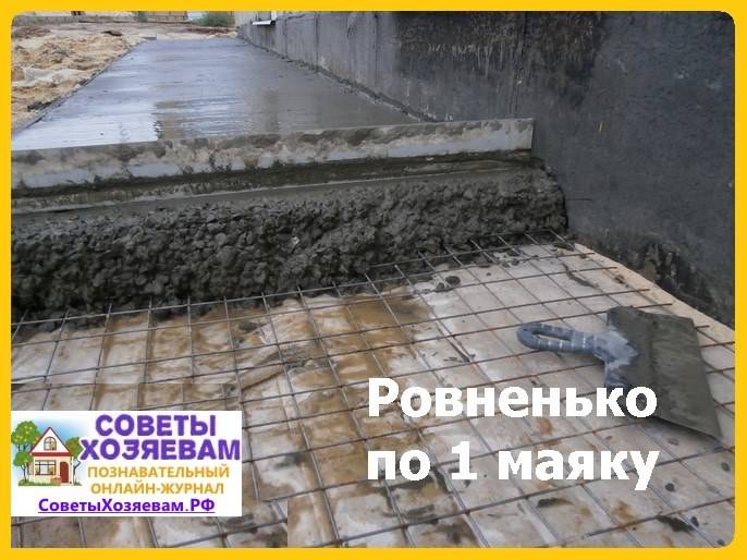 Делаем отмостку вокруг дома своими руками из бетона
