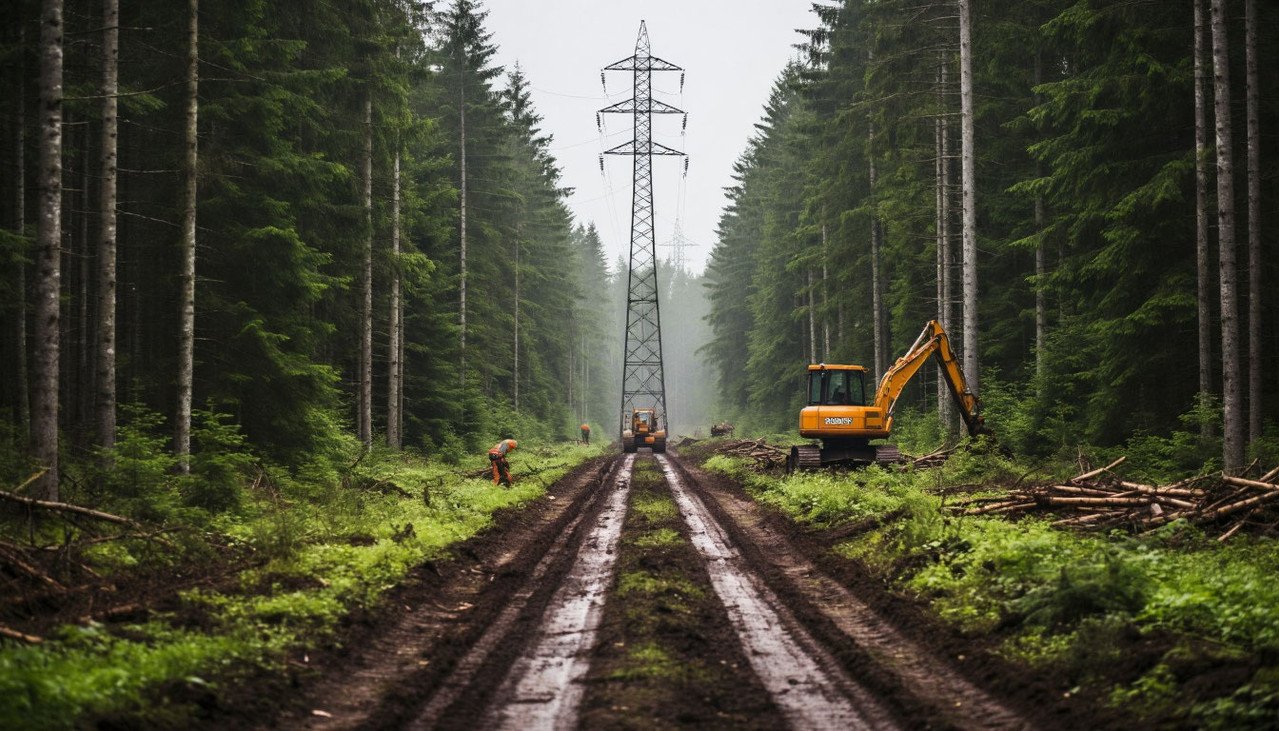 Расчистка просеки под ЛЭП