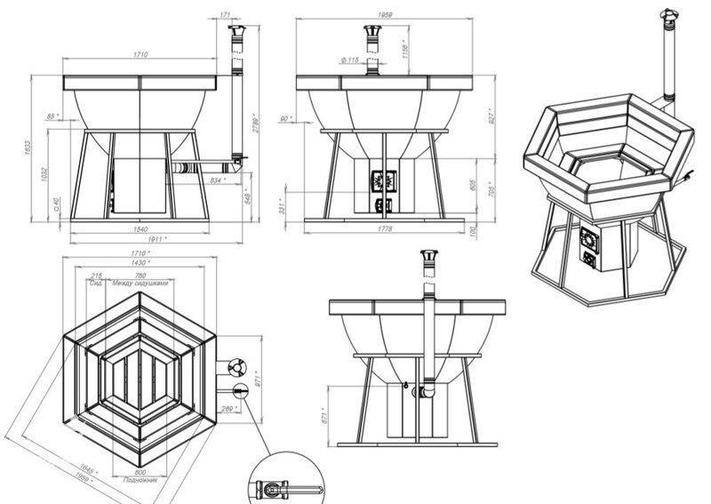 Чан на дровах чертежи. Сибирский банный Чан чертежи. Сибирский банный Чан схема. Сибирский Чан габариты. Чертеж купели из металла.