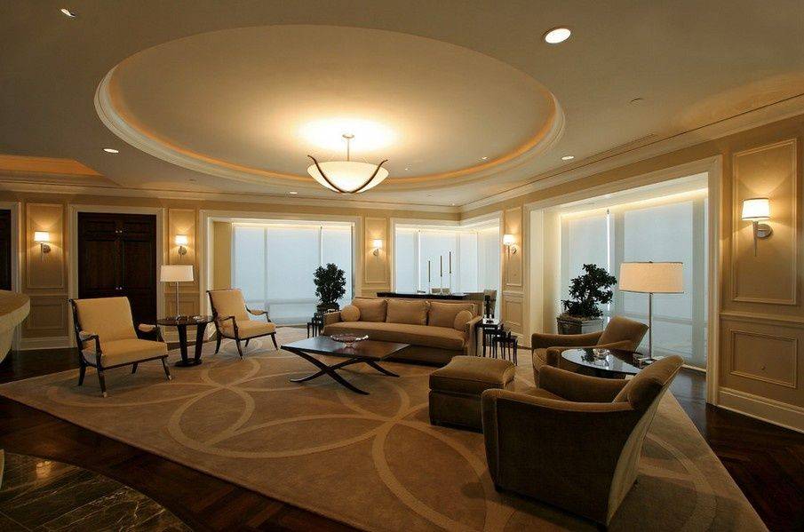 90+ фото потолков из гипсокартона: современные идеи, примеры в интерьере