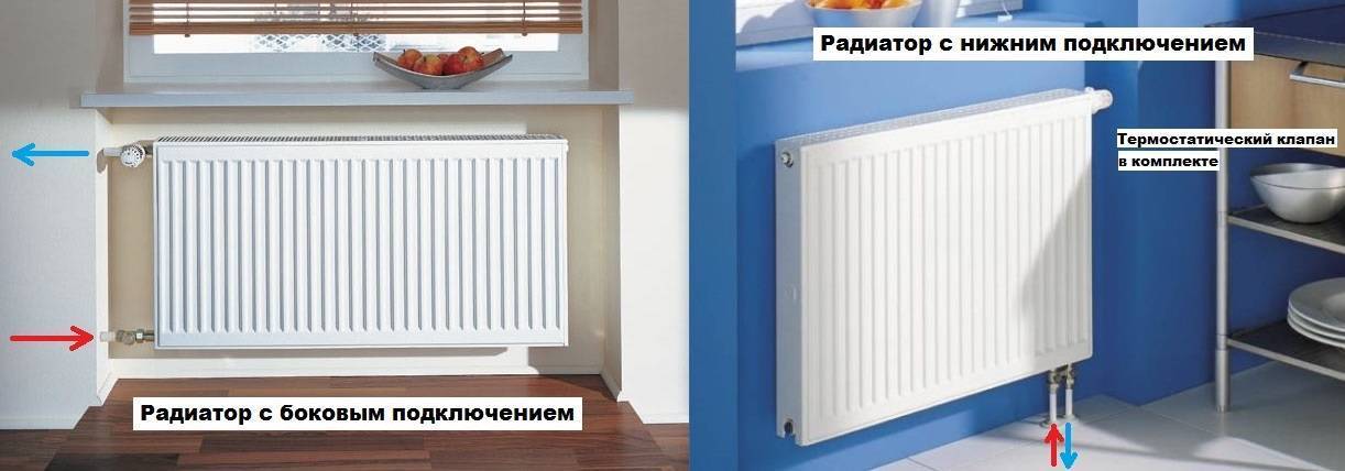 Нижнее подключение радиаторов отопления