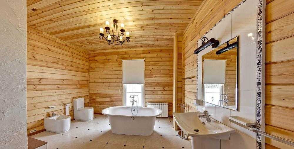 Обустройство ванной комнаты в каркасном доме: обшивка стен, отделка потолка и монтаж пола