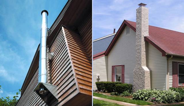 Дымоход для газового котла в частном доме: 4 вида