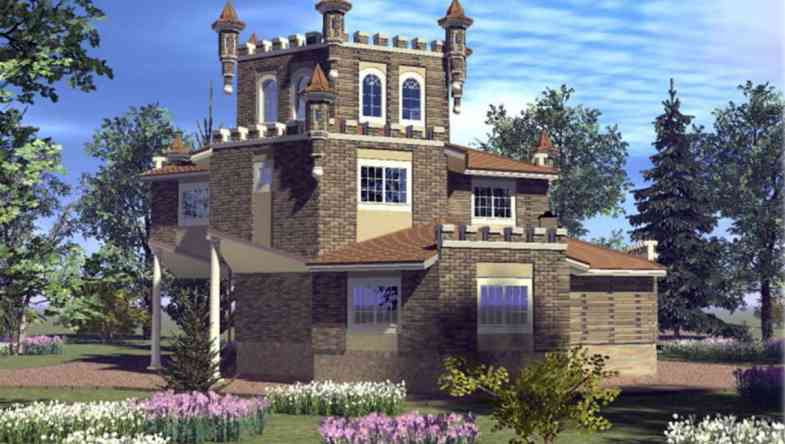 Дизайн дома в виде замка