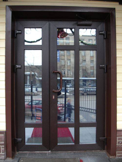 Входные двери со стеклопакетом для загородного дома