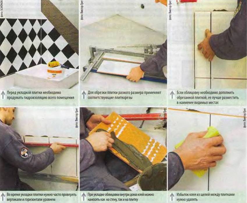 Укладка плитки в ванной