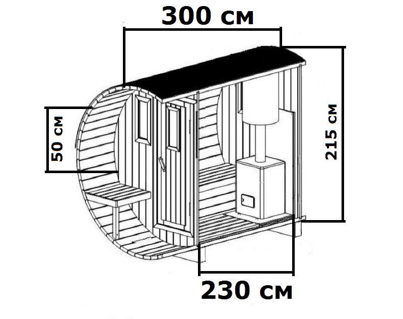 Строим баню бочку своими руками чертежи и размеры