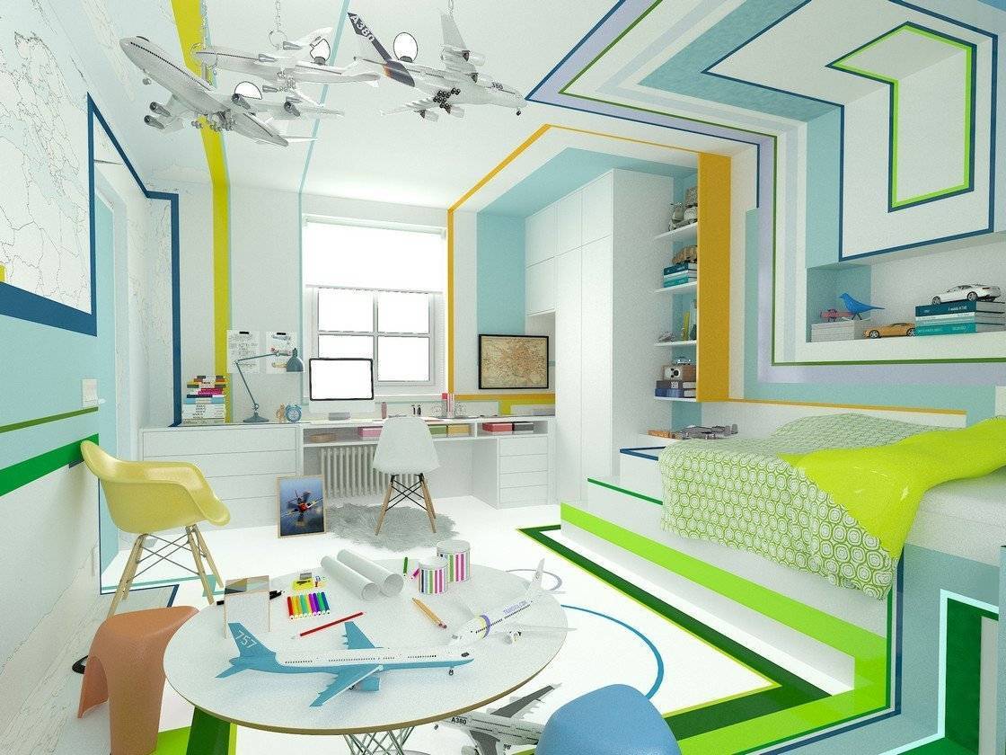 Детская комната дизайн для школьника 7 лет мальчику