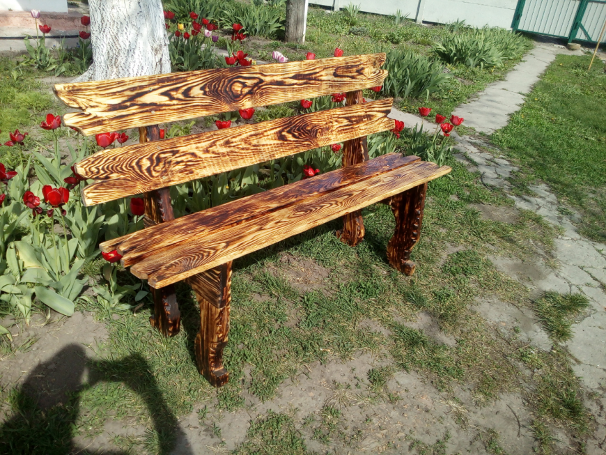 Садовая скамейка со спинкой своими руками: чертежи вариантов