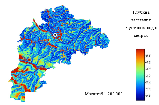 Карта глубин московской области по бурению на воду