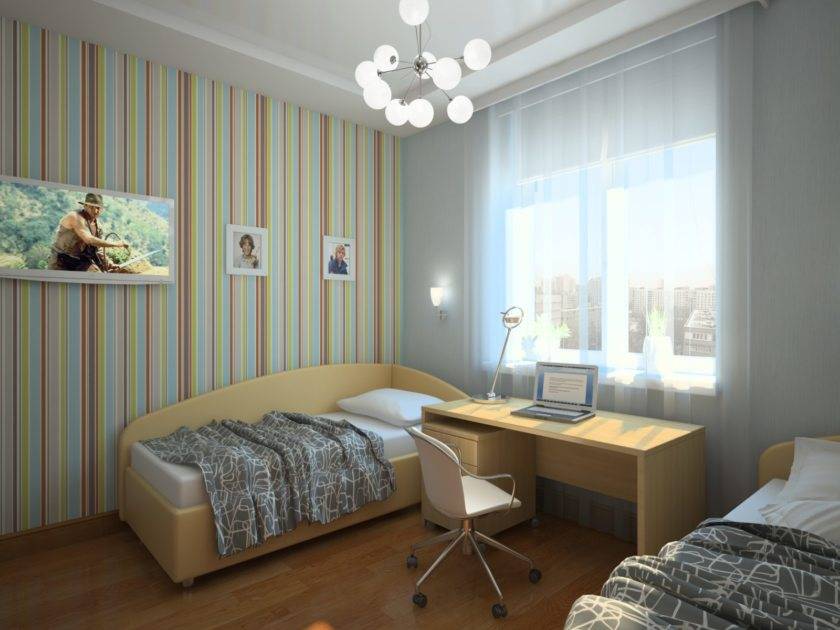 Дизайн детской комнаты 12 кв.м для двоих детей | gd-home.com