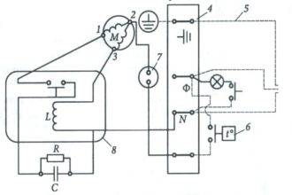 Схема питания компрессора холодильника