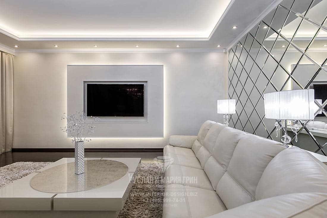 Дизайн белой гостиной в интерьере (135+фото) - все в белых тонах