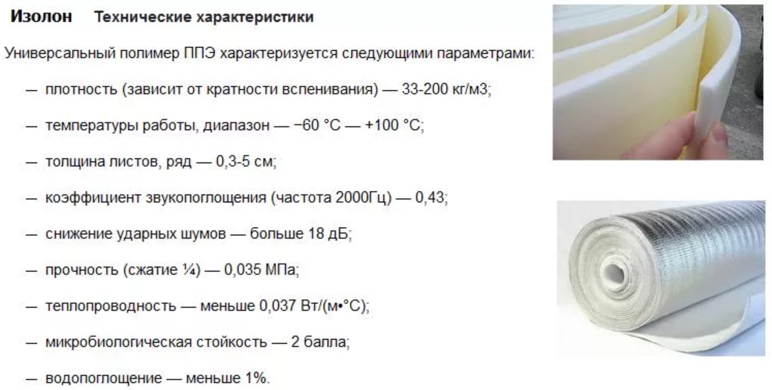 Изолон какую температуру выдерживает
