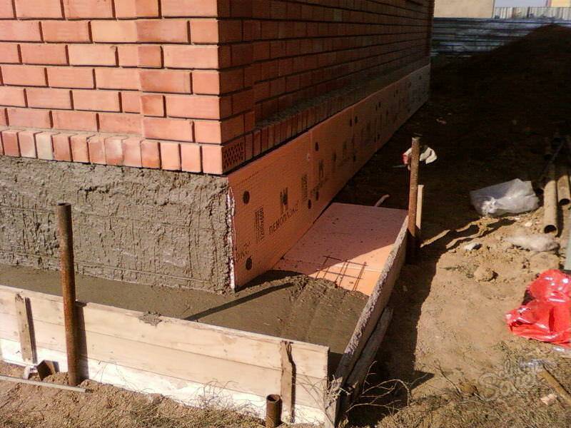 Утепление фундамента изнутри