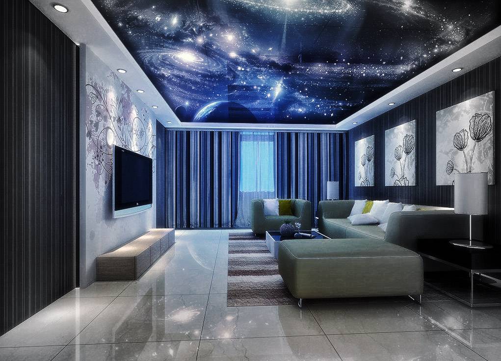 Натяжной потолок «звездное небо» (38 фото): потолочные покрытия в виде черного ночного неба со звездами, отзывы