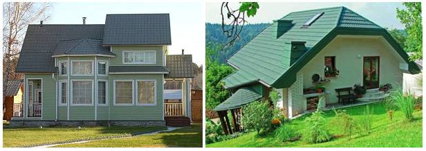 Цвет фасада и крыши, сочетание, виды - фото примеров