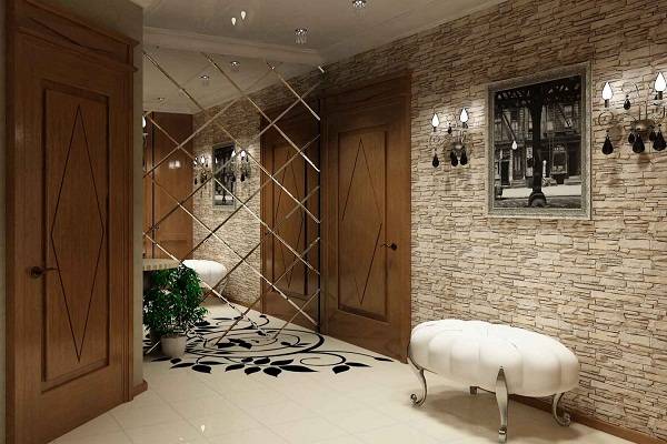 Отделка стен в прихожей (79 фото): варианты дизайна стен в интерьере. какими отделочными материалами лучше отделать стены в квартире?