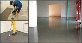 Заливка пола ровнителем