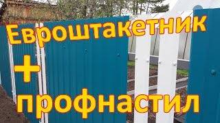 Забор из профнастила: фото, видео, как установить своими руками