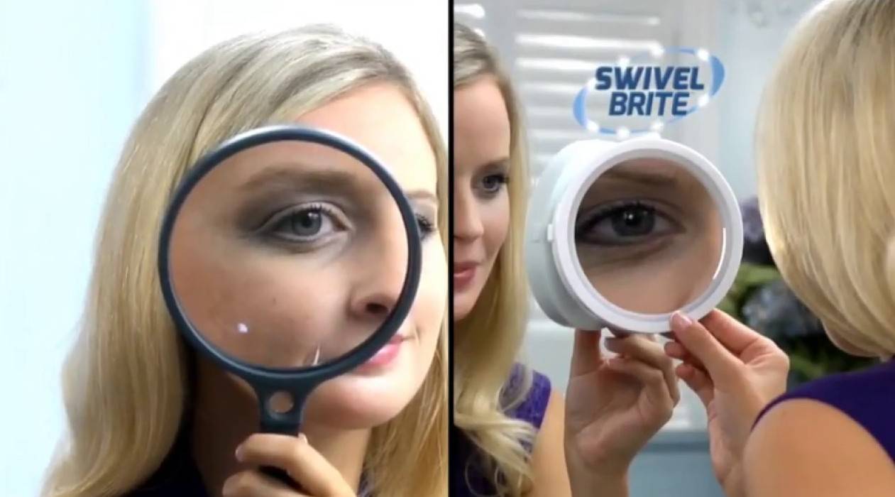 Зеркало с подсветкой для макияжа (69 фото): косметические и гримерные модели с led-лампочками, как выбрать макияжное трюмо визажиста