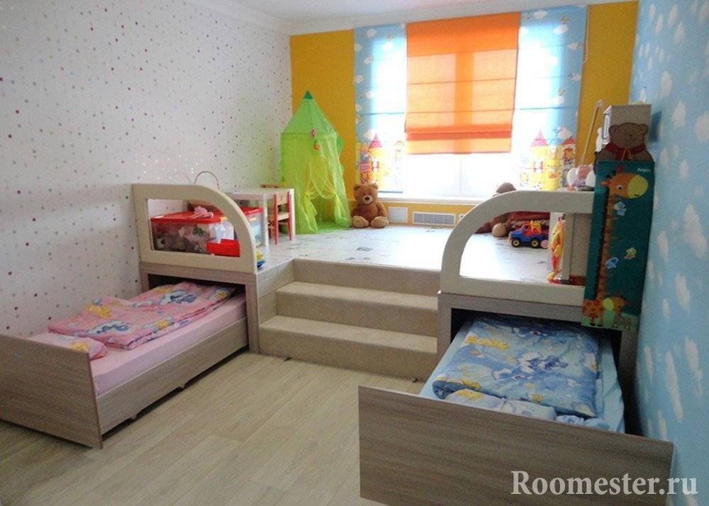 Как разместить двуспальную кровать в маленькой комнате