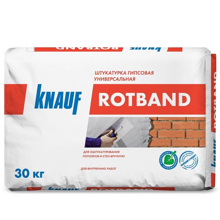 Штукатурка rotband: технические характеристики, гипсовая штукатурная смесь knauf объемом 30 кг